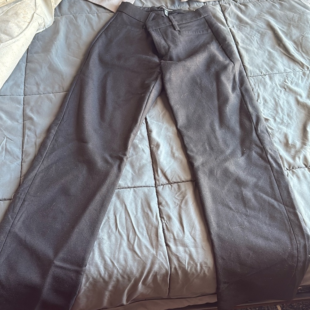 Black wool pants